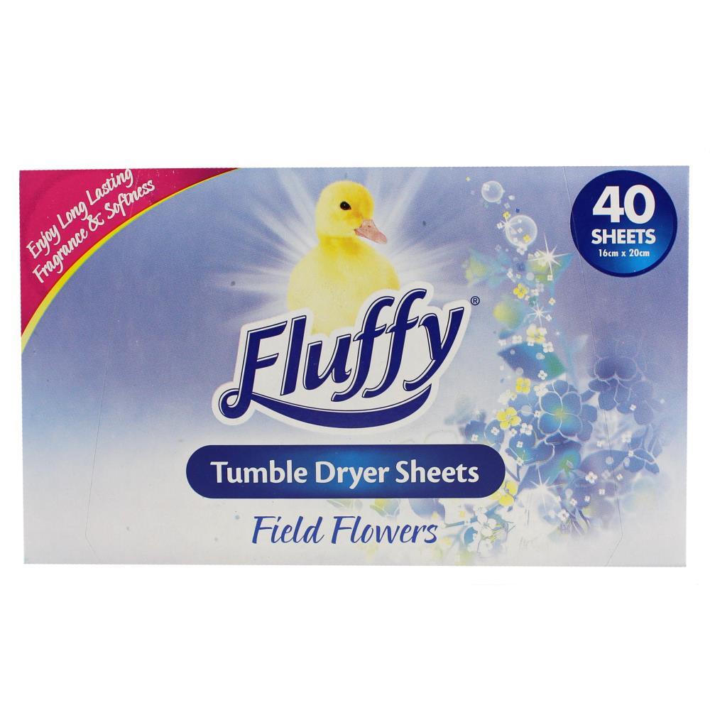Fluffy Dryer Sheets Field Flowers 40s