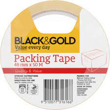 Black & Gold Packing Tape 48mmx50m