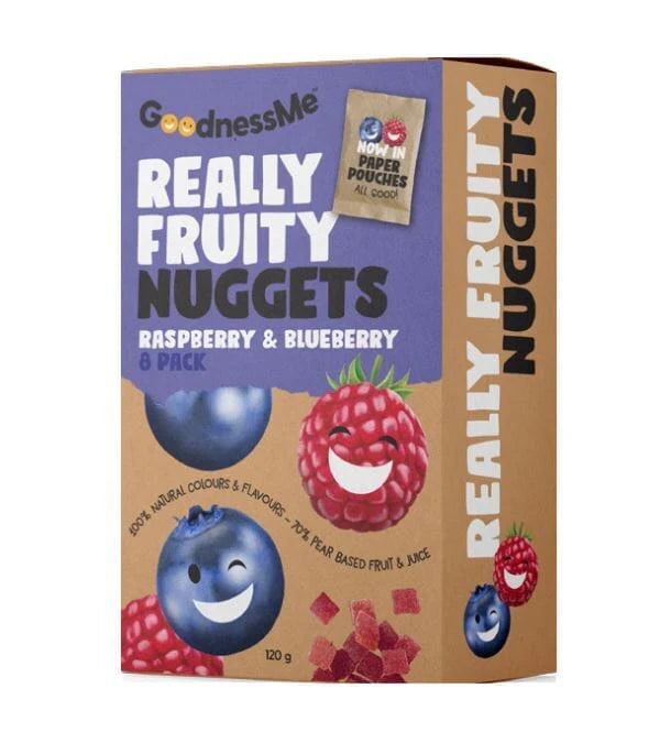Goodness Me Fruit Nuggets Raspberry & Blueberry 8pk