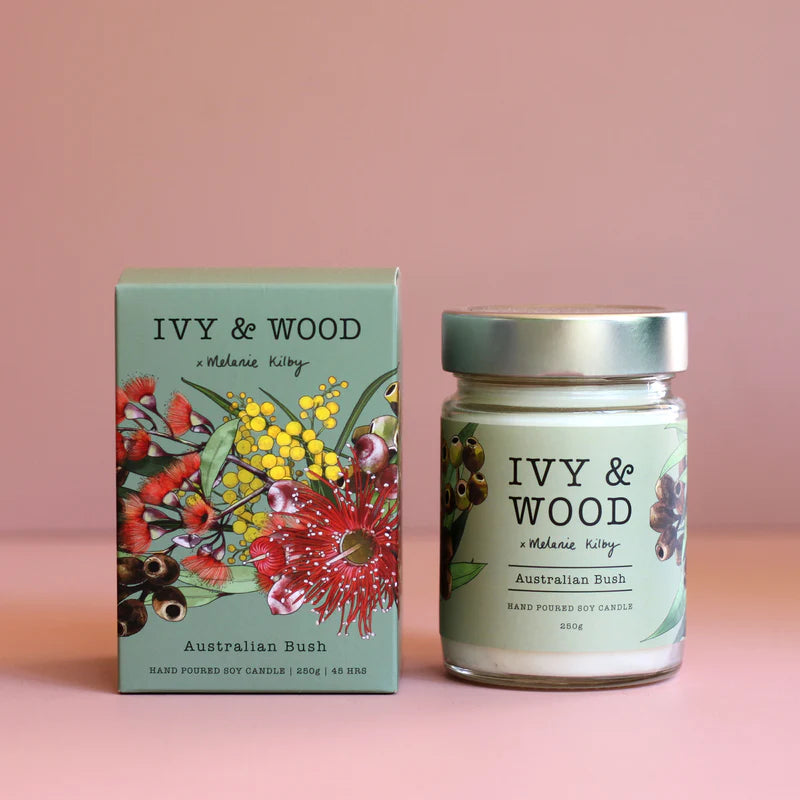 Australian Bush Candle Ivy & Wood