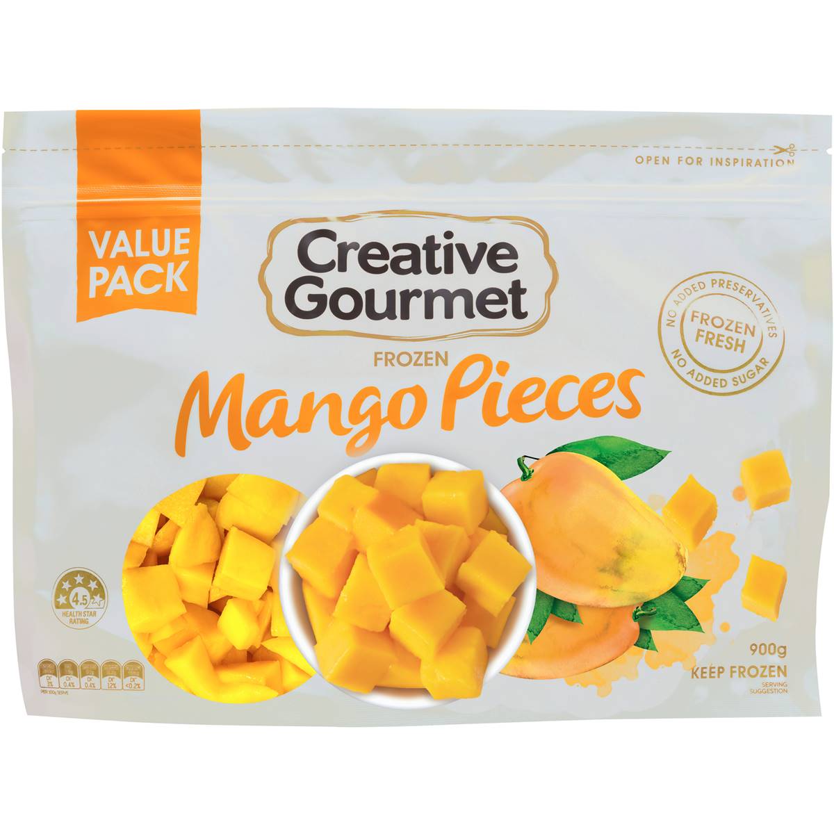 Creative Gourmet Frozen Mango 900g