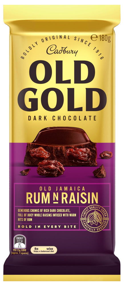 Cadbury Old Gold Rum & Raisin 180g