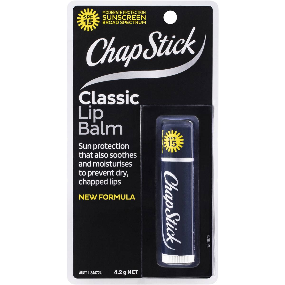 Chapstick Lip Care Classic Lip Balm Spf 15 Sunscreen 4.2g