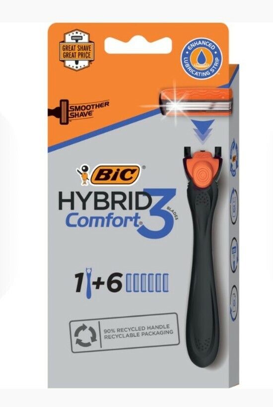 Bic Hybrid Comfort Shaver 1 plus 6