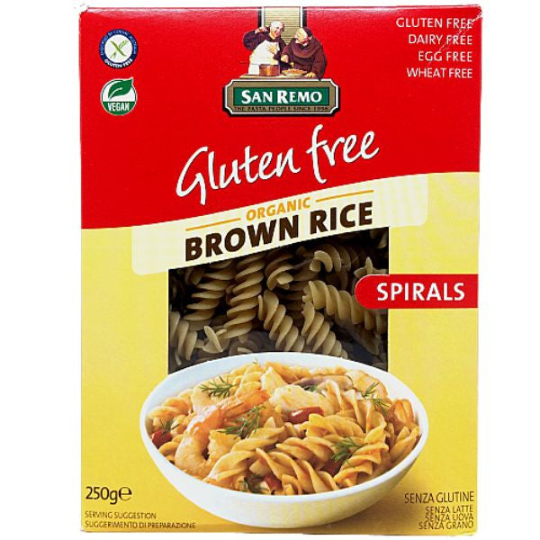 San Remo  Brown Rice Pasta Spirals GF 250g