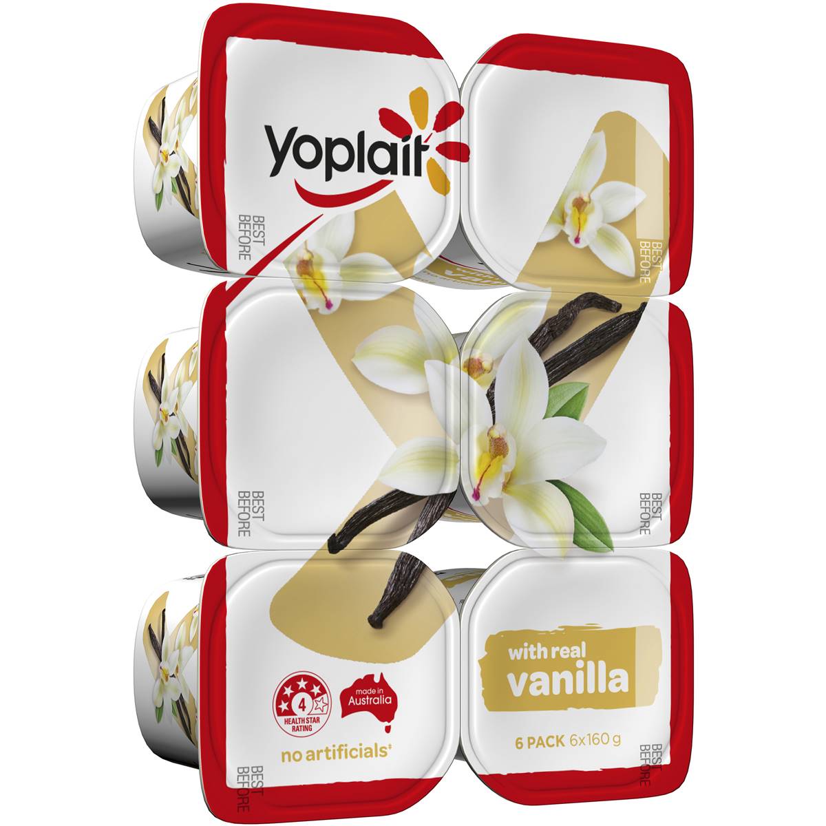 Yoplait Vanilla Yoghurt 6 x 160g