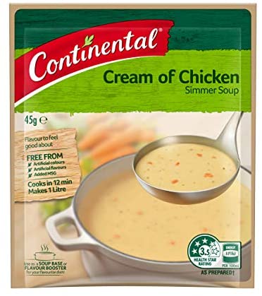 Continental Simmer Soup Cream Of Chicken 45gm pk
