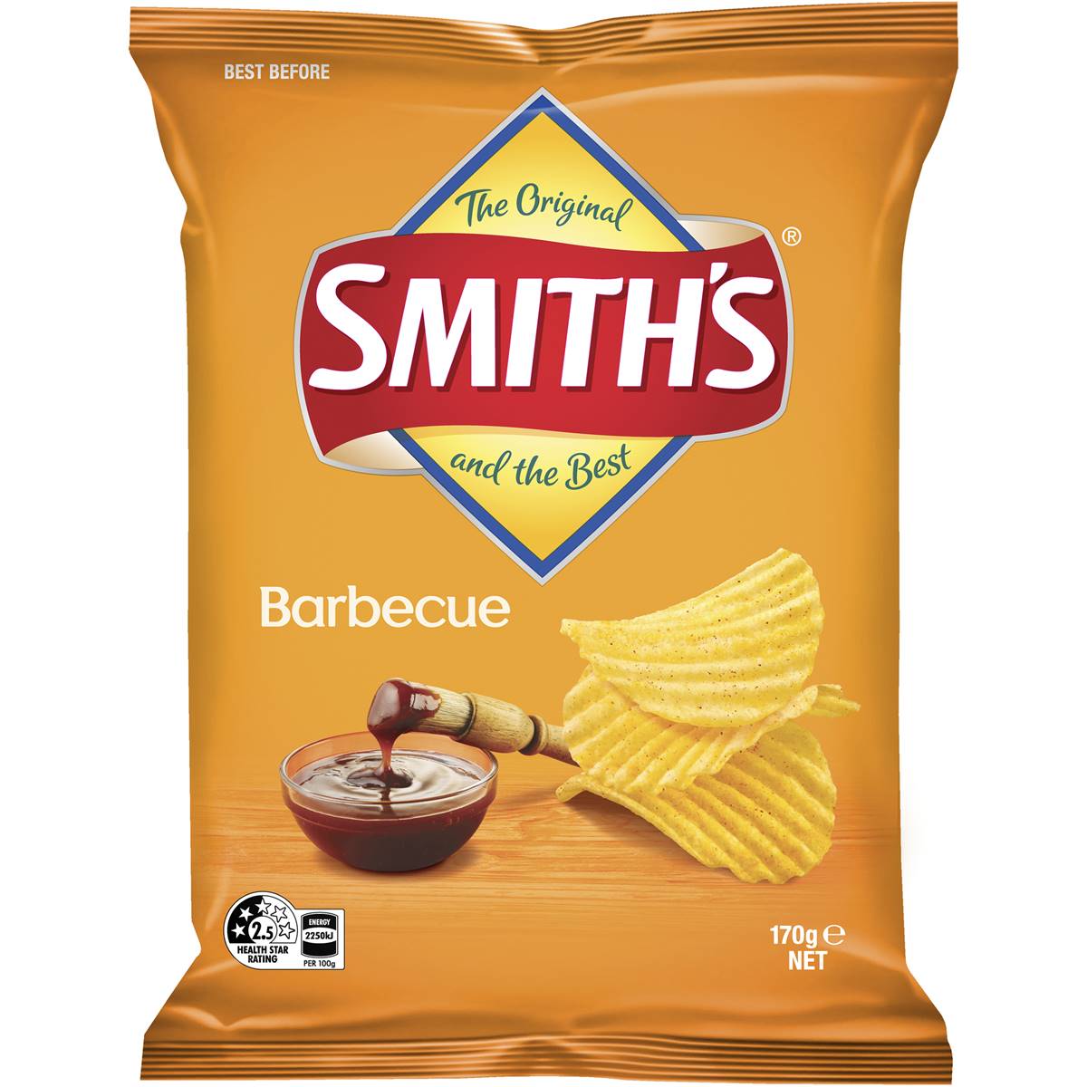 Smiths Barbeque Crinkle Cut Chips 170 gram