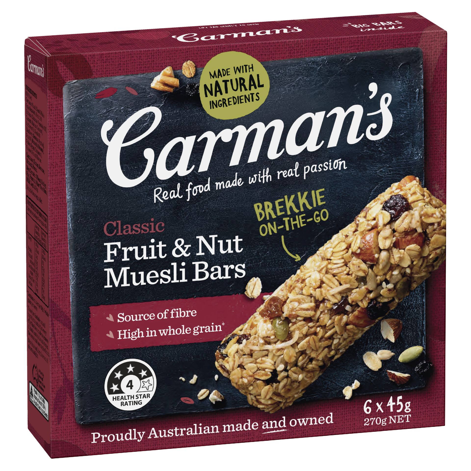 Carmans Classic Fruit Muesli Bars 6 Pack