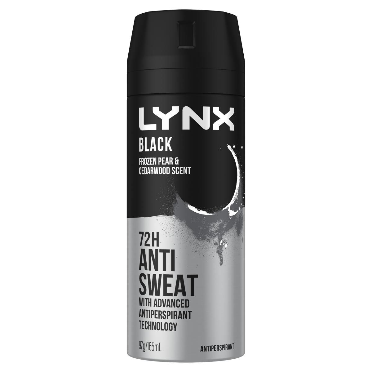Lynx Antiperspirant Deod Black 165ml