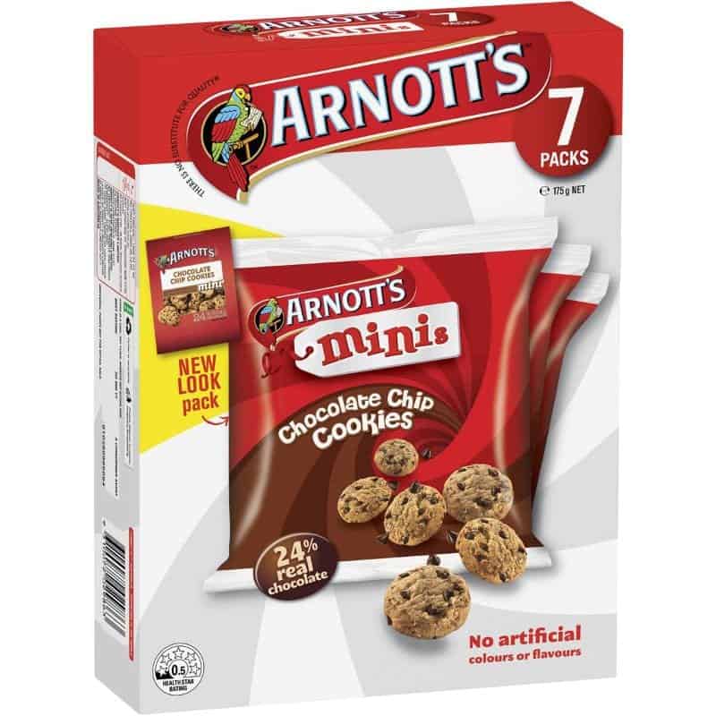 Arnotts Mini Choc Chip Cookies 7 Pk