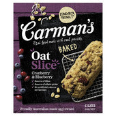 Carmans Cranberry and Blueberry Oat Slice 6 pk