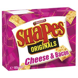 Arnotts Shapes Cheese and Bacon 180gm