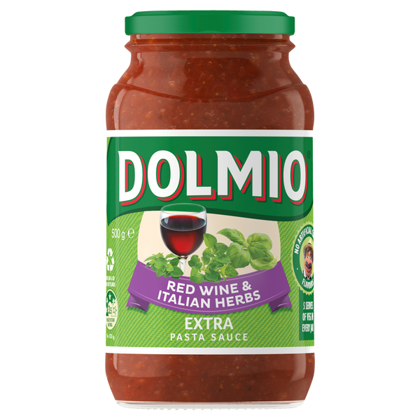 Dolmio Extra Red Wine and Italian Herbs Pasta Sauce 500gm
