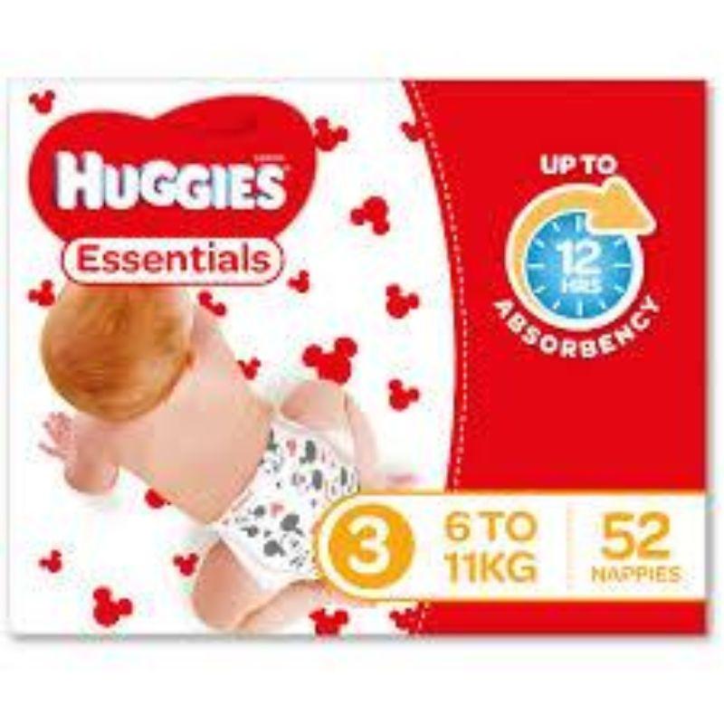 Huggies Essential Nappy Size 3 Crawler 6-11Kg 52/pack