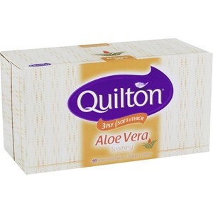 Quilton 3ply 95s Aloe Vera Facial Tissue