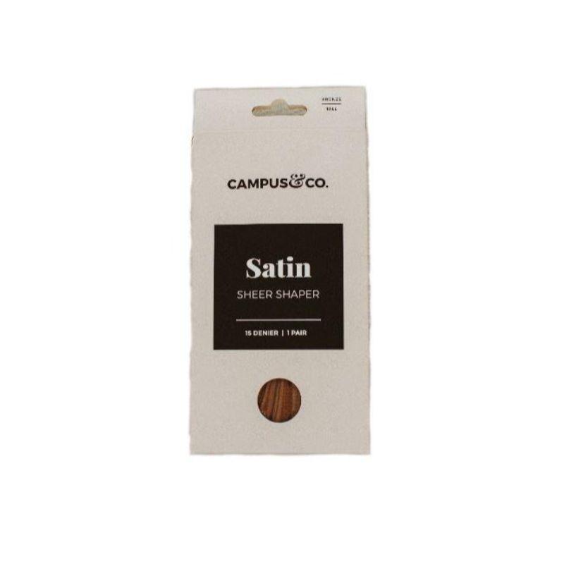 Campus&Co. Satin Sheer Shaper Bronze Stockings Tall