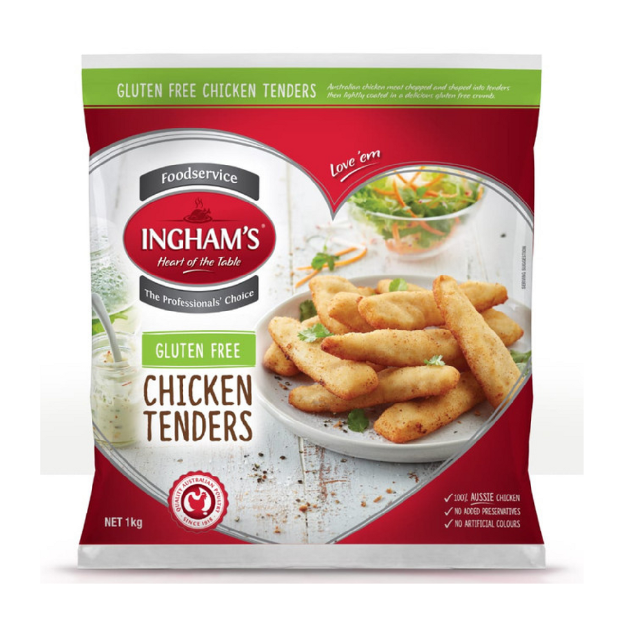 Ingham Chicken Breast Tenders Gluten Free 1kg