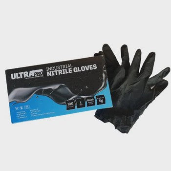 Ultrapro Black Heavy Duty Nitrile Gloves