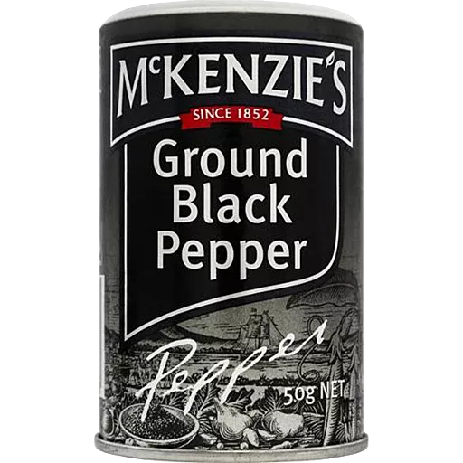 Mckenzies Ground Black Pepper 50g