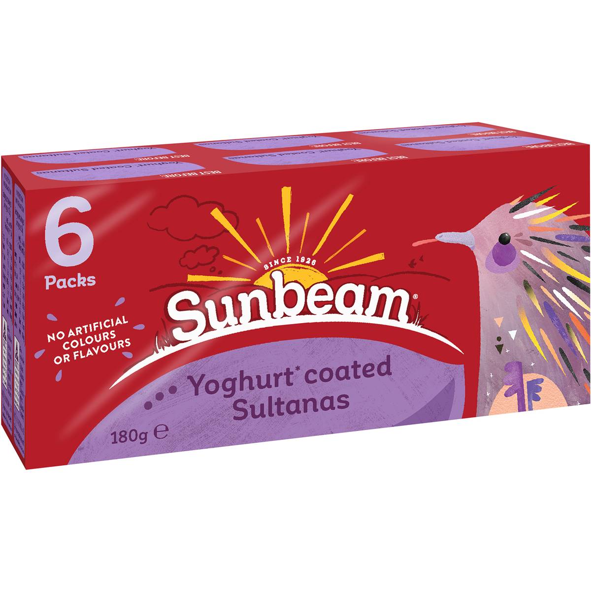 Sunbeam Snack Pack Yoghurt Sultanas 6 x 30g
