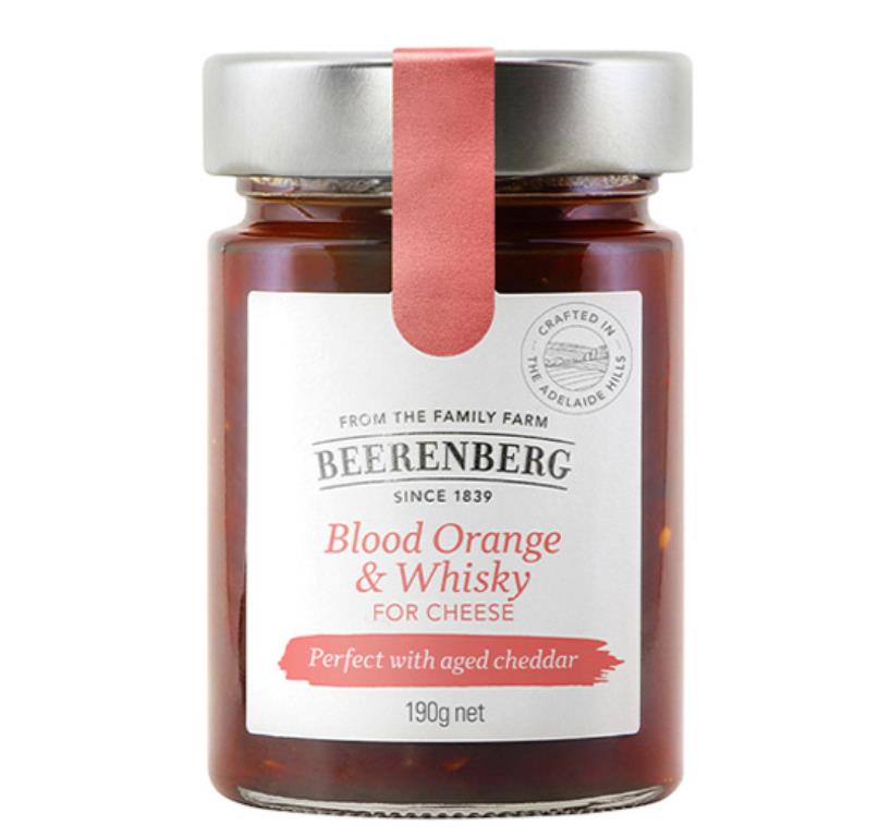 Beerenberg Blood Orange & Whiskey for Cheese 195g