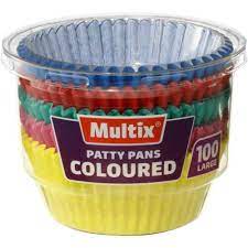Multix Patty Pan Large Coloured 100pk