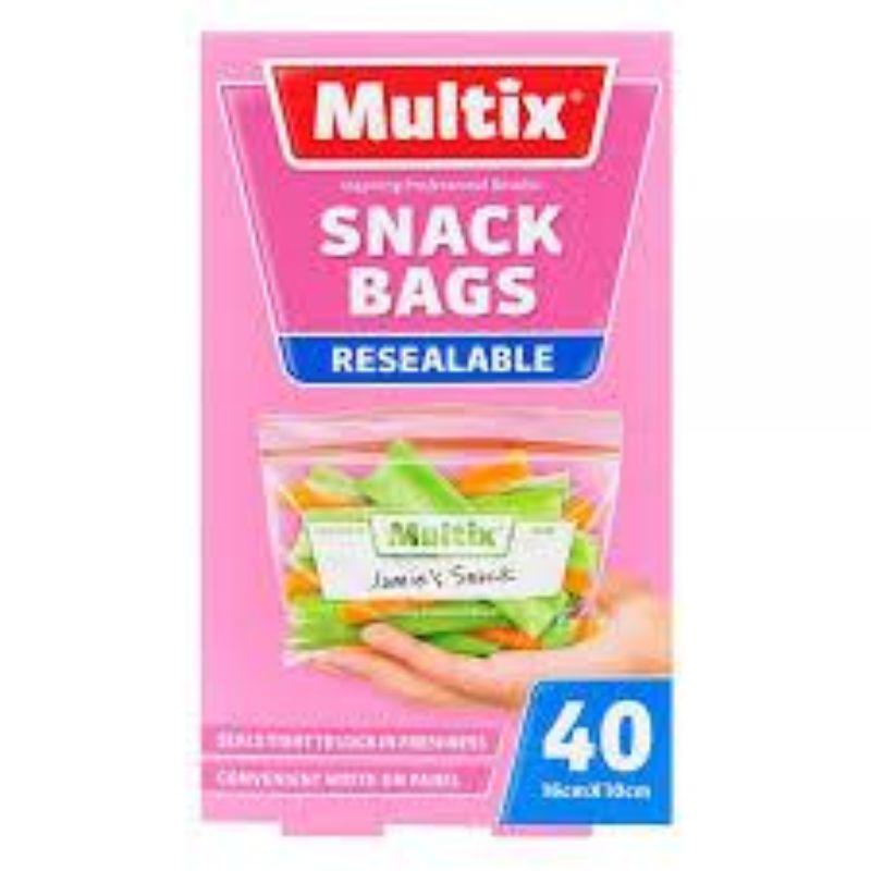 Multix Snack Bags Quickzip 40pk
