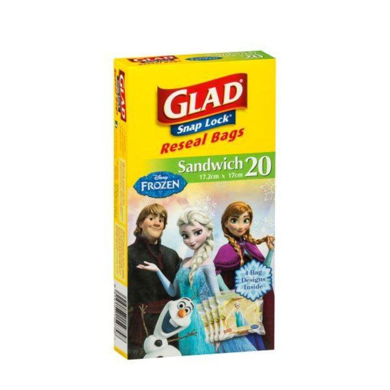 GLAD Snaplock Sandwich Bags 20 Pack - Kids Girls