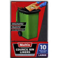 Multix Council Bin Liners 240L 10/pack