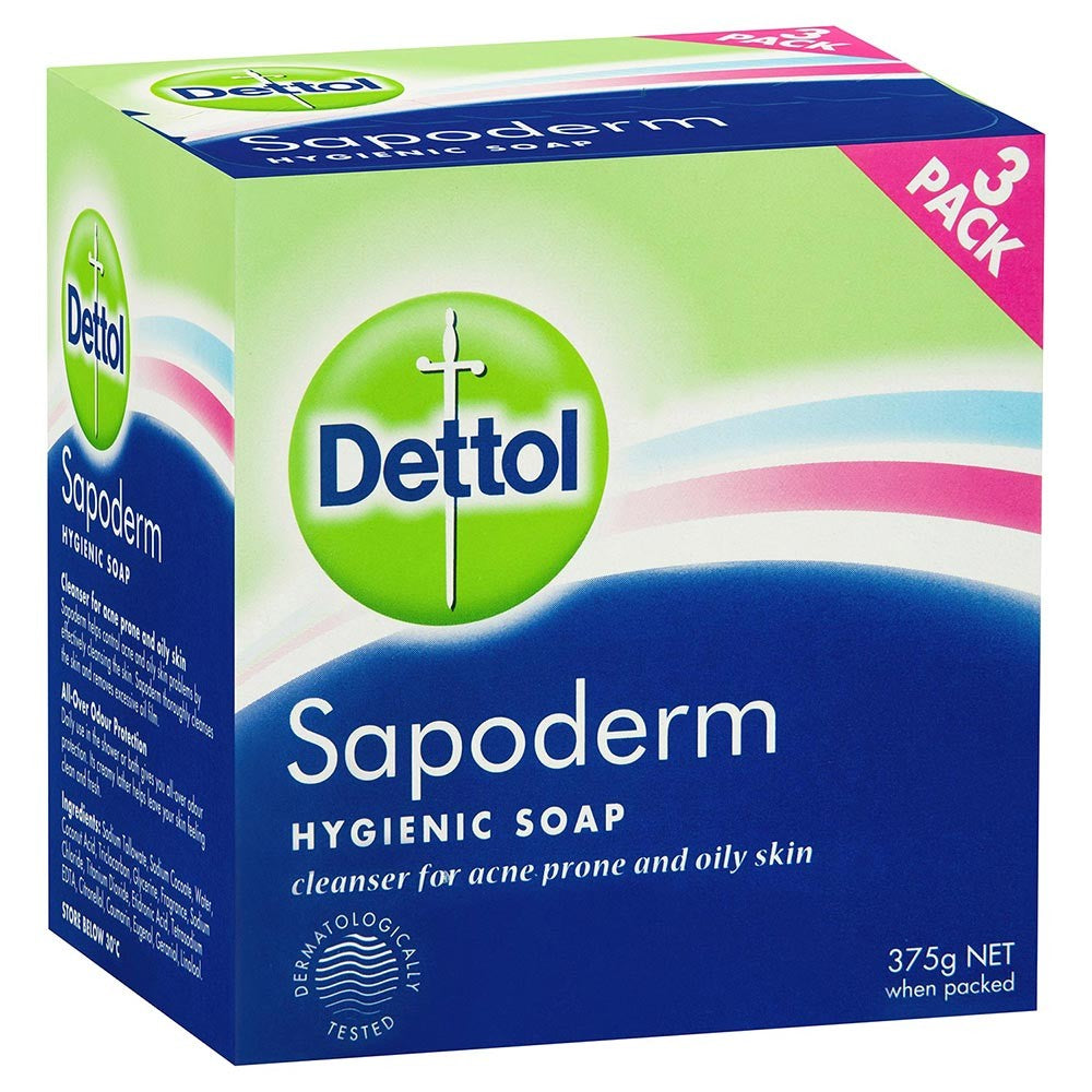 Sapoderm Medicated Soap 3pk