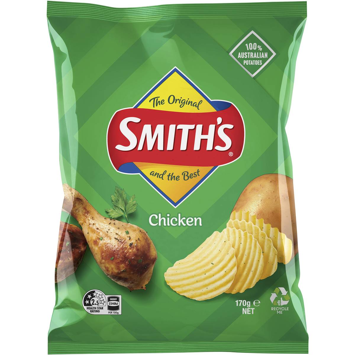 Smiths Chicken Crinkle Cut Chips 170g